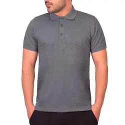 پولوشرت ساده مردانه ملانژ تیره