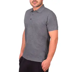 پولوشرت ساده مردانه ملانژ تیره