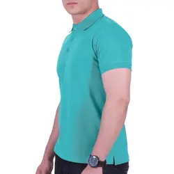 پولوشرت مردانه سبز فیروزه ای روشن