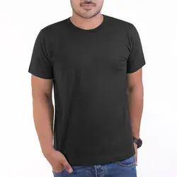 تیشرت ساده پنبه ای مردانه مشکی