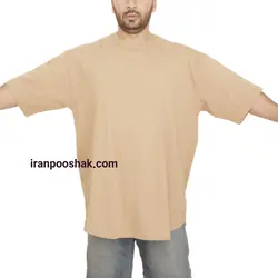 تیشرت اورسایز کرمی oversize