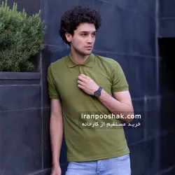 پولوشرت ساده مردانه سبز سدری