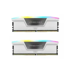 رم کامپیوتر Corsair VENGEANCE RGB White 64GB Dual 6000MHz CL40 DDR5 | فروشگاه ایران رندر