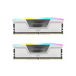 رم کامپیوتر Corsair VENGEANCE RGB White 32GB Dual 5200MHz CL40 DDR5 | فروشگاه ایران رندر