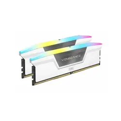 رم کامپیوتر Corsair VENGEANCE RGB White 32GB Dual 5200MHz CL40 DDR5 | فروشگاه ایران رندر
