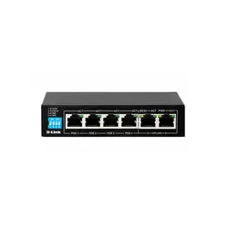 سوییچ 6 پورت دسکتاپ دی لینک D-Link DGS-F1006P-E 6-Port 10/100/1000Mbps Desktop Switch | فروشگاه ایران رندر