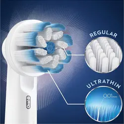 سری یدک مسواک برقی اورال-بی مدل sensitive clean بسته 3 عددی
