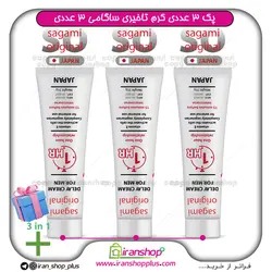 پک جنسی 3 عددی شامل کرم تاخیری ساگامی ژاپن SAGAMI ORIGINAL DELAY CREAM وزن 30 گرمی 3 عددی