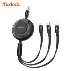 کابل سه سر مک دودو Mcdodo CA-3570 توان 15 وات و طول 1.2متر (پلمپ کمپانی، 100% اورجینال، ضمانت اصالت و گارانتی تعویض)