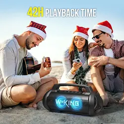 اسپیکر بلوتوث دبلیو کینگ W-King D10 توان 70 وات رم خور و فلش خور (پلمپ کمپانی، 100% اورجینال، ضمانت اصالت و گارانتی تعویض)