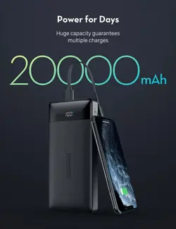 پاوربانک 20000میلی آمپر ساعت راوپاور مدل RP-172