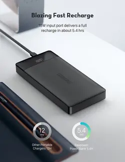 پاوربانک 20000میلی آمپر ساعت راوپاور مدل RP-172