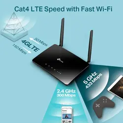 مودم روتر بی سیم 4G LTE تی پی-لینک مدل TP-Link MR200/AC750