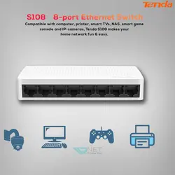 سوئیچ شبکه 8 پورت تندا مدل Tenda S108