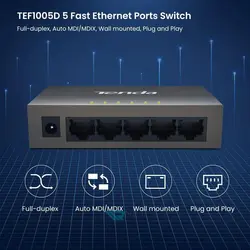 سوئیچ شبکه 5 پورت تندا مدل Tenda TEF1005D