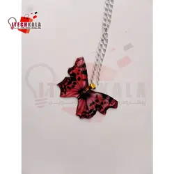 طلق ترنسپرنت رنگی (مدل پروانه های بنفش)