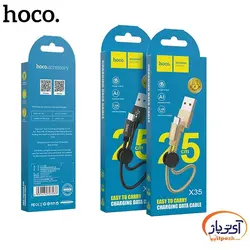 کابل شارژ و دیتا microUSB برند hoco مدل X35 طول 25 سانتی متر 2.4 آمپر