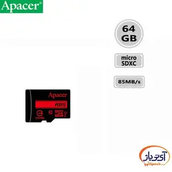 کارت حافظه microSDXC ظرفیت 64 گیگابایت اپیسر سرعت 85MB/s (بدون خشاب)