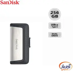 فلش مموری سن دیسک 256 گیگابایت مدل Ultra Dual Drive Type-C