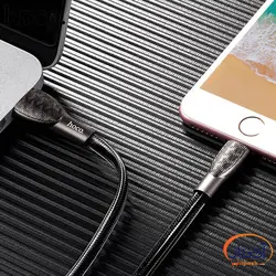 کابل شارژ و دیتا USB به Lightning برند هوکو مدل U52 طول 1.2 متر