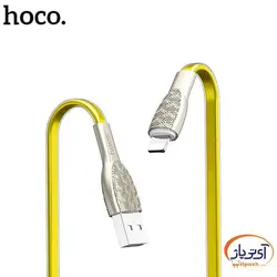 کابل شارژ و دیتا USB به Lightning برند هوکو مدل U52 طول 1.2 متر