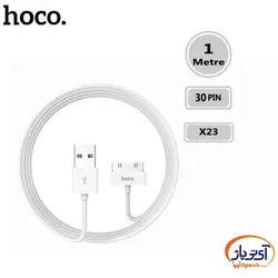 کابل شارژ و دیتا 30 پین آیفون برند hoco مدل X23 طول 1 متر