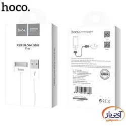 کابل شارژ و دیتا 30 پین آیفون برند hoco مدل X23 طول 1 متر