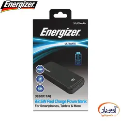 پاوربانک فست شارژ انرجایزر ظرفیت 20000 میلی آمپر ساعت مدل UE20011PQ
