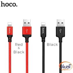 کابل شارژ و دیتا Lightning  برند hoco مدل X14 طول 2 متر 1.7 آمپر