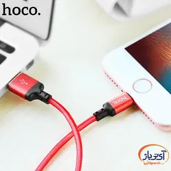 کابل شارژ و دیتا Lightning  برند hoco مدل X14 طول 2 متر 1.7 آمپر