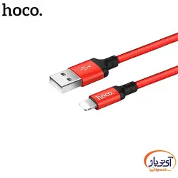 کابل شارژ و دیتا Lightning  برند hoco مدل X14 طول 2 متر 1.7 آمپر