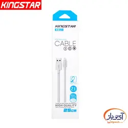 کابل شارژ و دیتا لایتنینگ برند Kingstar مدل K61i طول 0.25 متر