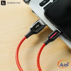 کابل شارژ و دیتا Lightning برند Borofone مدل BU14 طول 1.2 متر