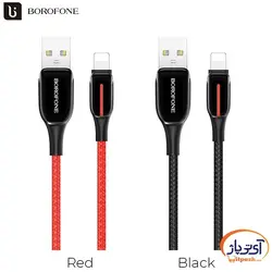 کابل شارژ و دیتا Lightning برند Borofone مدل BU14 طول 1.2 متر