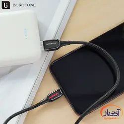 کابل شارژ و دیتا Lightning برند Borofone مدل BU14 طول 1.2 متر