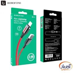 کابل شارژ و دیتا Lightning برند Borofone مدل BU14 طول 1.2 متر