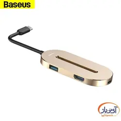 هاب تایپ سی باسئوس مدل CABOOK-0V با 5 پورت