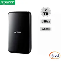 هارد اکسترنال اپیسر مدل Apacer AC233 2TB ظرفیت 2 ترابایت