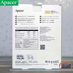 هارد اکسترنال اپیسر مدل Apacer AC730 1TB ظرفیت 1 ترابایت