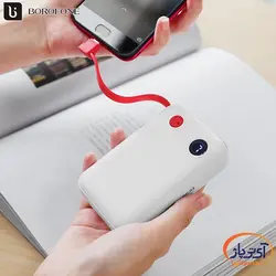 پاوربانک بروفون ظرفیت 10000 میلی آمپر ساعت مدل Borofone BT24i
