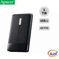 هارد اکسترنال اپیسر مدل Apacer AC731 1TB ظرفیت 1 ترابایت