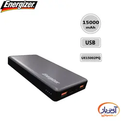 پاوربانک فست شارژ انرجایزر ظرفیت 15000 میلی آمپر ساعت مدل Energizer UE15002PQ
