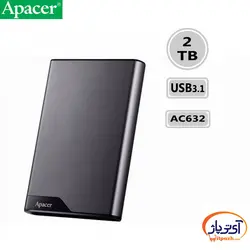 هارد اکسترنال اپیسر مدل Apacer AC632 2TB ظرفیت 2 ترابایت
