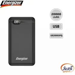 پاوربانک فست شارژ انرجایزر ظرفیت 20000 میلی آمپر ساعت مدل Energizer UE20003PQ