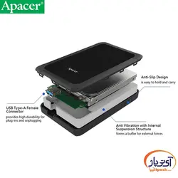 هارد اکسترنال اپیسر مدل Apacer AC532 2TB ظرفیت 2 ترابایت