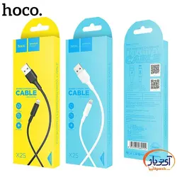 کابل شارژ و دیتا Lightning برند hoco مدل X25 طول 1 متر 2 آمپر