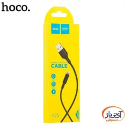 کابل شارژ و دیتا Lightning برند hoco مدل X25 طول 1 متر 2 آمپر