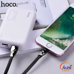 کابل شارژ و دیتا Lightning  برند hoco مدل U57 طول 1.2 متر 2.4 آمپر