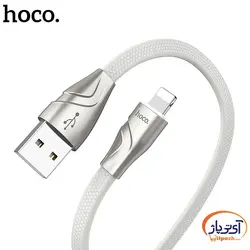کابل شارژ و دیتا Lightning  برند hoco مدل U57 طول 1.2 متر 2.4 آمپر
