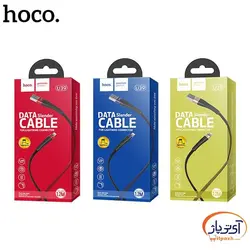کابل شارژ و دیتا USB به Lightning برند هوکو مدل U39 طول 1.2 متر
